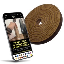 3/8 Inch Wide Flat Leather Cord 72 Inch 1/8 Inch Thick 7-8oz Cowhide Brown