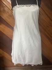 Vtg Sears Contemporary Nylon Pale Green Nightgown Babydoll Sz M Lace Flutter