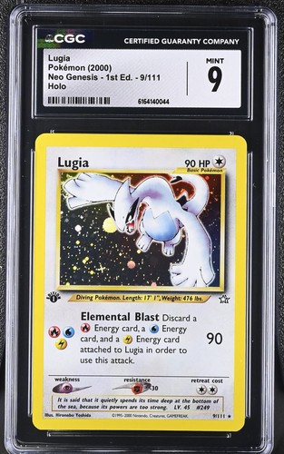 Lugia (1st Edition) graded CGC 9 for sale on eBay