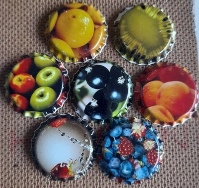 7 Kronkorken UNUSED FRUIT SET TIK 2004 SLOVAKIA bottle caps crown tappo chapas - Bild 1 von 3