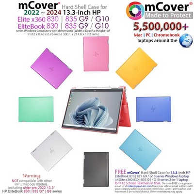 NEW mCover Case for 2022+ 13'' HP EliteBook 830 835 G9 G10 Elite x360 830 G9 G10