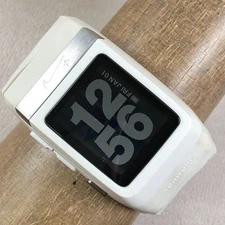 Nike+ Men WM0069 White Rubber TomTom GPS Running Quartz Digital Watch 7 1/2"