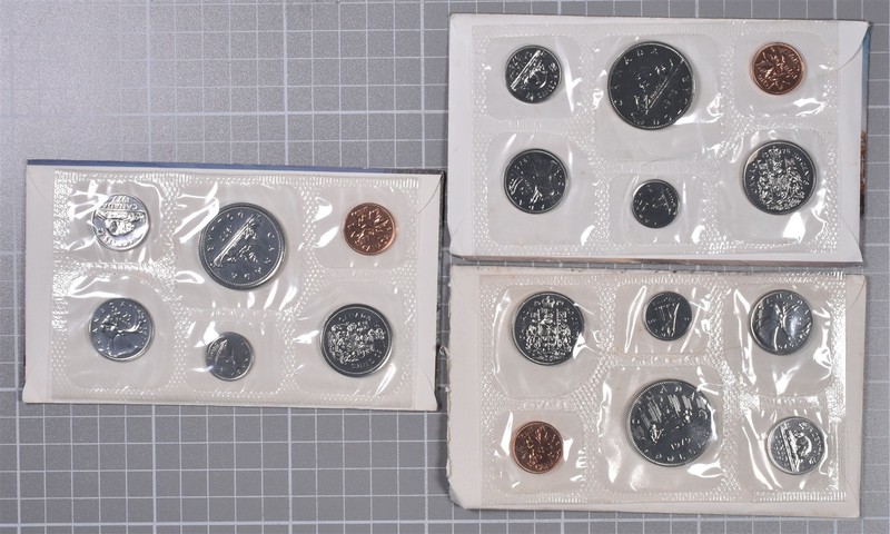 1977-79 Canada Uncirculated Mint Sets - 3 Set Lot 