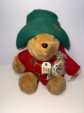 1994 Paddington Bear Plush Sears Christmas 16 Hat, Ornament, Original Tags