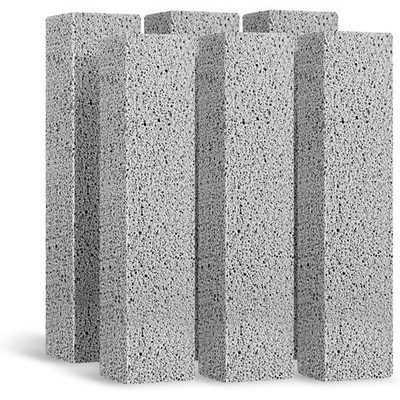6Pack Pumice Stone for Toilet Cleaning Bowl Stick,Powerfully Cleans Hard Water