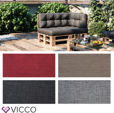 Palettenkissen Sitzkissen Rückenkissen PU-Schaum Palettenmöbel 3er Set Vicco