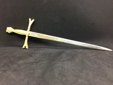 Toledo Spain Damascene 12" Miniature Sword Letter Opener