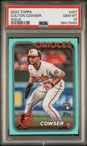 2024 Topps #257 Colton Cowser Aqua PSA 10 RC