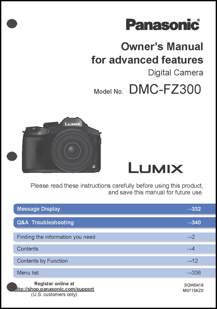 Panasonic Lumix Dmc Fz300 Menu Panasonic Lumix DMC-FZ300 Advanced