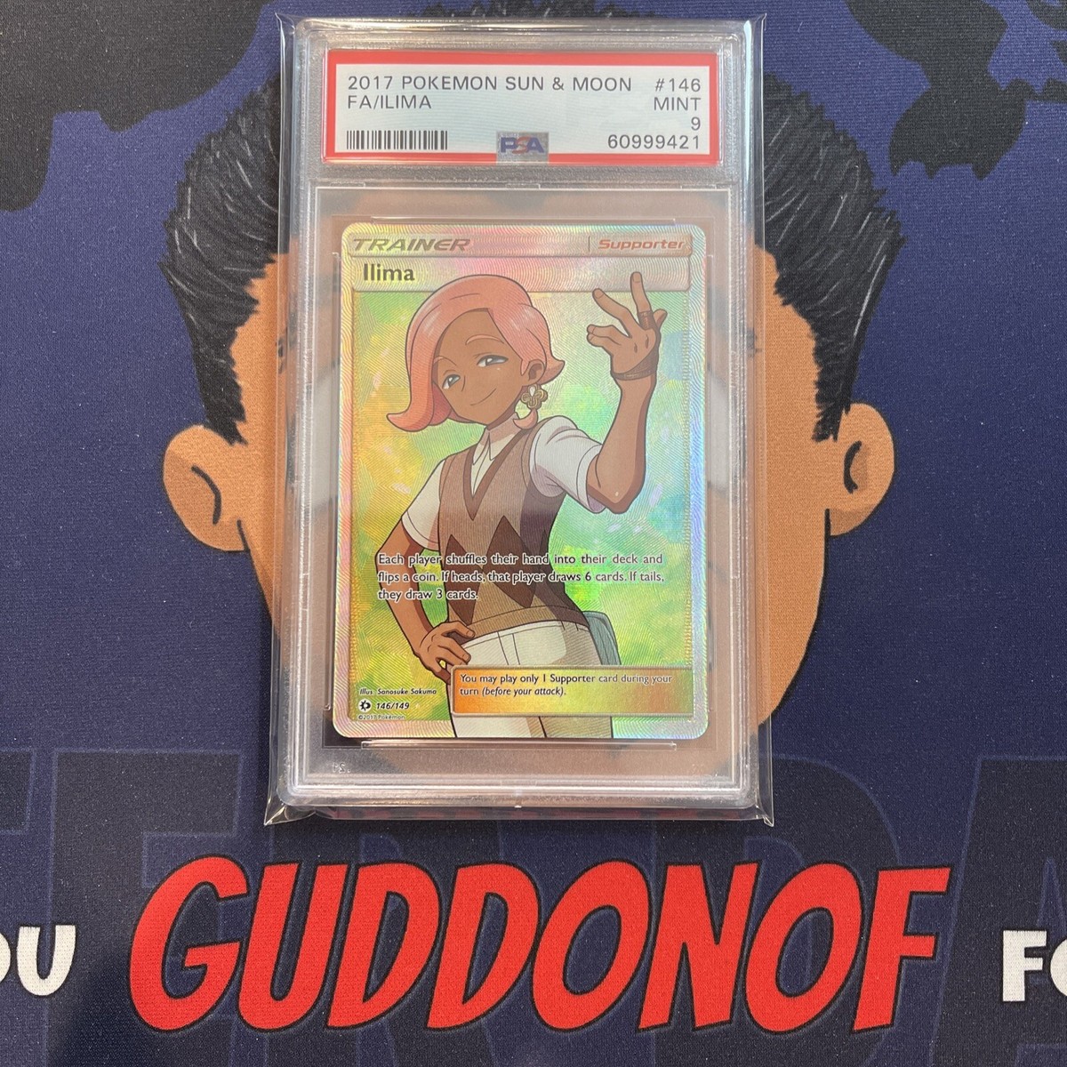 PSA 9 MINT 2017 Pokemon Sun & Moon ILIMA #129 Full Art Ultra Rare