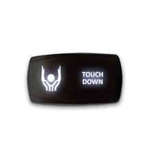 TOUCH DOWN - Horizontal LED Rocker Switch 5 Pin Dual Light 20A 12V ON / OFF