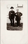 Portrait of Two Men Distinguished Unknown Location 1910s RPPC Postcard F25