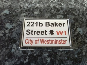 baker street westminster sign magnet fridge sherlock holmes 221b w1 london
