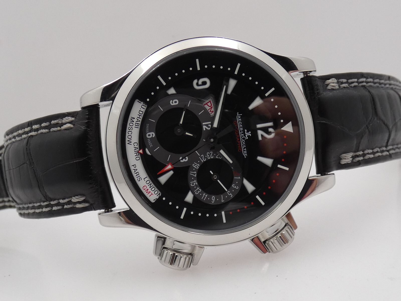JAEGER LE-COULTRE MASTER COMPRESSOR GEOGRAPHIC 146.8.83 2000'S AUTOMATIC WATCH image 7