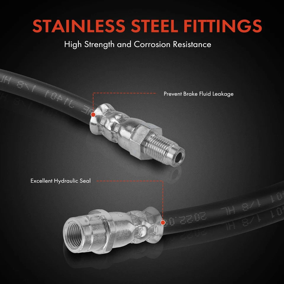 2 передних гидравлических шланга левого и правого тормоза для Mercedes-Benz CL500 CL600 CL55 CL65 AMG - Изображение 4 из 4