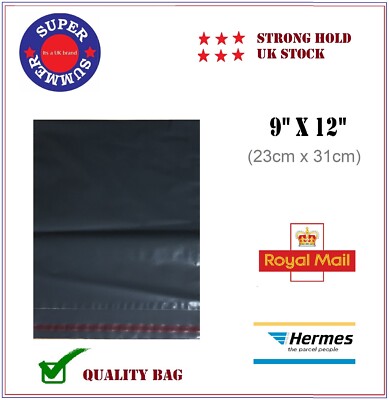 9 x 12'' Versandtaschen Paket Porto Poly-Kunststoff starke selbstklebende Dichtung 