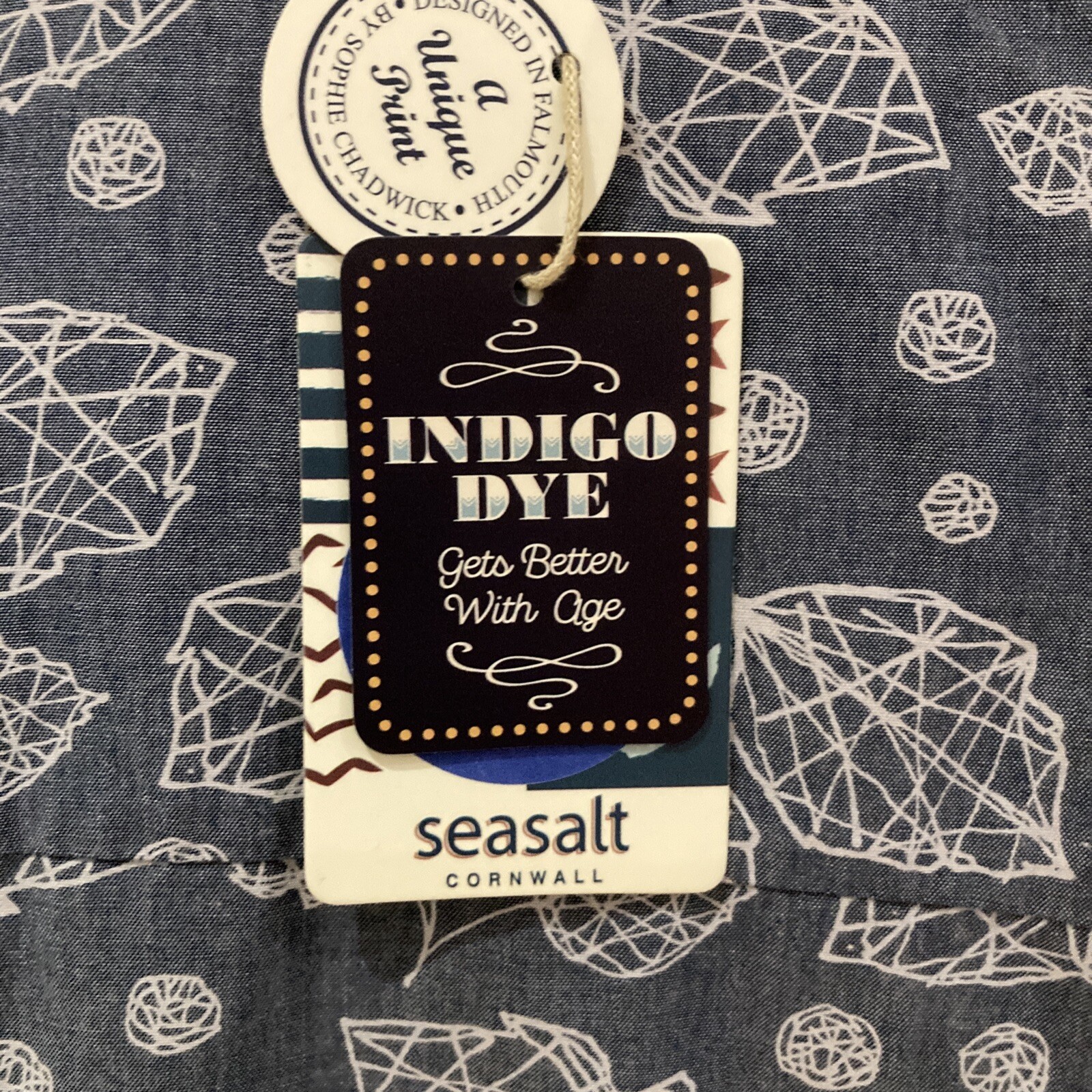 Seasalt "Kingfisher" Grey Cotton Sophie Chadwick Leaf Print Top Size 10 UK, BNWT 7