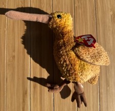 VINTAGE Ty Beanie Babies Collection 1998 Beak Plush Kiwi Bird Brown
