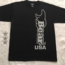 BEAR T-Shirt Men's Size XL Black Tee Short Sleeve Crew Tee Hip-Hop Top USA Made