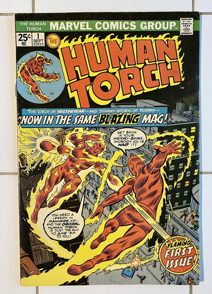 アメコミ Human torch #1 ファンタスティックフォー FF リーフ THE HUMAN TORCH #1 1974 Marvel Comics Group (Flaming First Issue