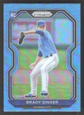 Brady Singer 2021 Panini Prizm Carolina Blue Rookie Card RC Tier II 2 #114