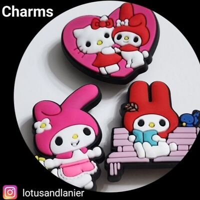 Shoe Charms Sanrio My Melody/ Hello Kitty Charms Set of 3