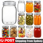 6PCS 500ML Wide Mouth Mason Jars and Lids Airtight Lids Canning Yogurt Bottles