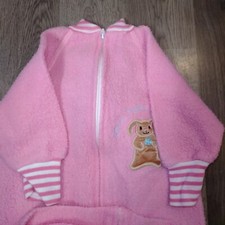Vintage Pink Baby Sleeper Sack Zip Up Pajamas Sleeper Newborn