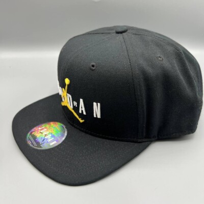Air Jordan Hat Men Black Embroidered Logo Jumpman Snap Back Cap | eBay