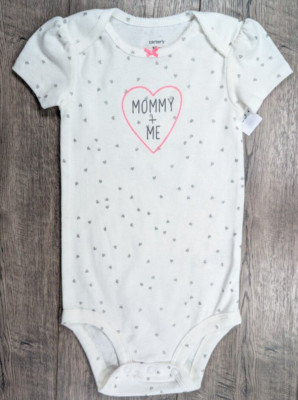Baby Girl Clothes New Carter's 18 Month Mommy +Me Heart Bodysuit