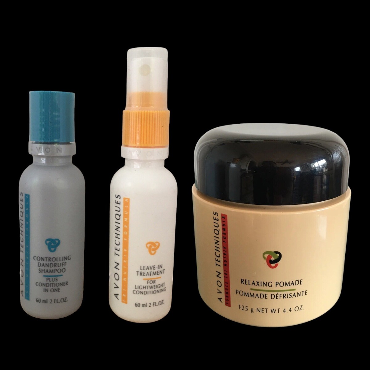 Avon Techniques RELAXING POMADE Tri-Nutriv Formula + Shampoo +