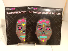 2x Facegem London Halloween Costume Tattoos 12 pcs.