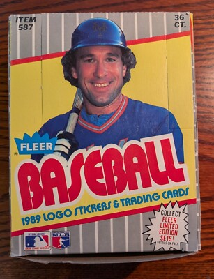 1989 Fleer Baseball Wax Box 36 Unopened Sealed Packs