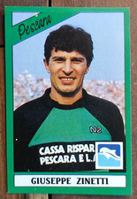 GIUSEPPE ZINETTI N.204 PESCARA FIGURINE FOOTBALLERS PANINI EDITION 1987/88
