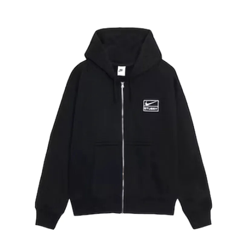 Nike x Stussy Mens Loose Fit Hoodie Pullover Zip Jacket Black Msrp£140 S,M,L,Xl