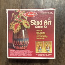 Vintage Avalon Sand Art Garden Kit Crafts Made In USA 7850 NEW 1974 NOS