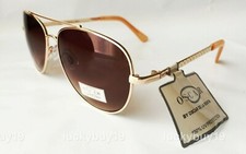 Oscar by Oscar de la Renta 3041 Brown Aviator Authentic Sunglasses /407/ NEW