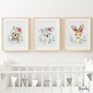 australian animals nursery prints