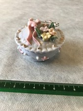 ANCIEN POT VIOLON FLEURS CERAMIQUE  PORCELAINE MARIAGE COMMUNION BAPTEME ...