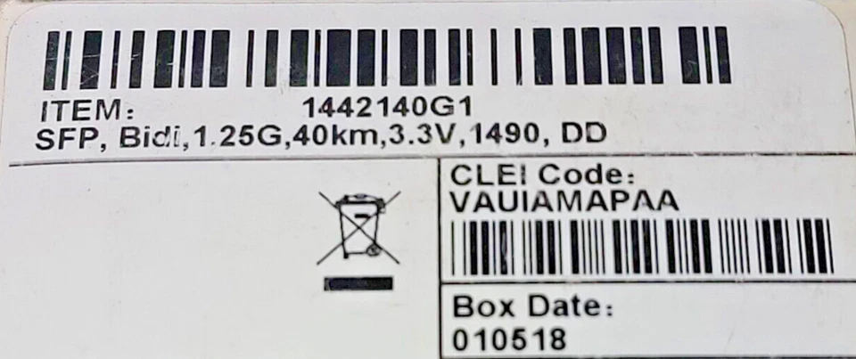 ADTRAN, 1442140G1, VAUIAMAPAA, SFP BIDI 1.25G 40KM 1490 DD, NEW IN BOX - Image 3 of 4