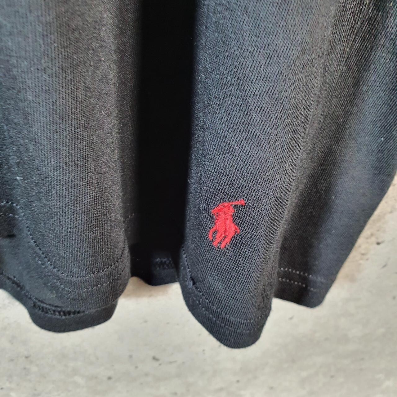 Polo Ralph Lauren vintage uomo grande nera ricamata pony vestibilità classica