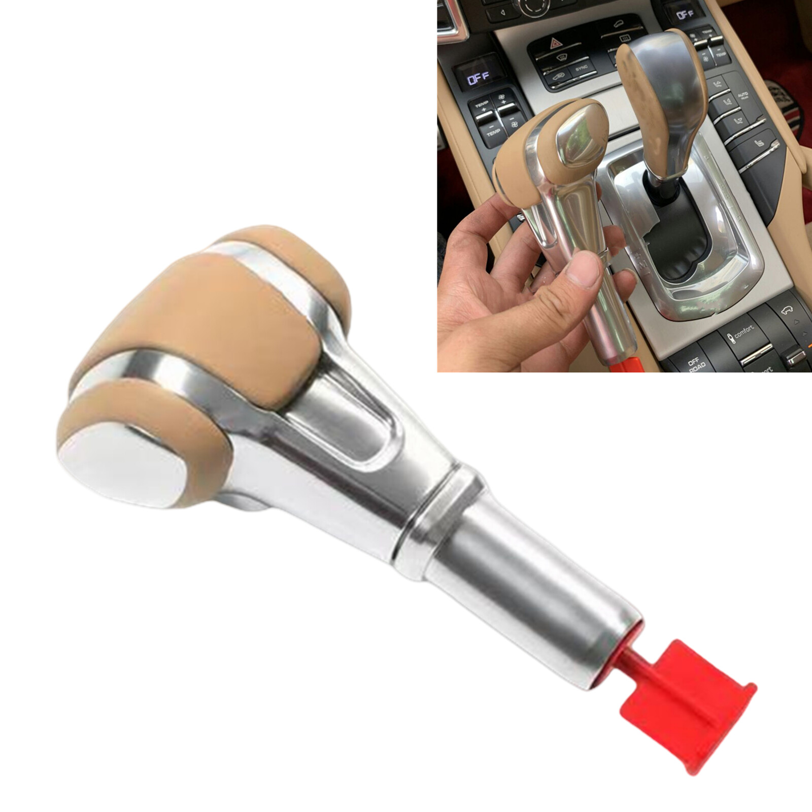 Porsche Cayenne 958 92A 2011-2017 Beige Leather Gear Shift Lever Kit