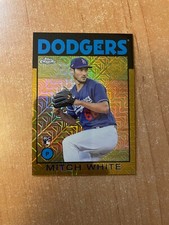 2021 Topps Series 2 - Mitch White - Gold 1986 Chrome Refractor #'d 45/50 DODGERS