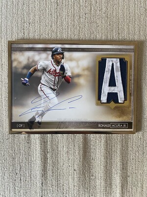 Ronald Acuna Transcendent 1/1 Letter Patch Auto 2020 Braves..MVP 📈🔥 | eBay