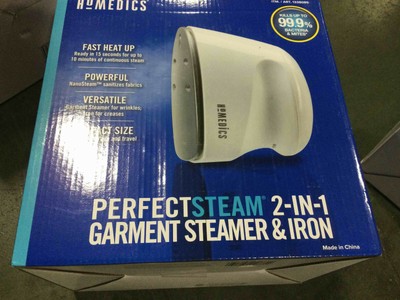 homedics perfect steam professional mini steamer and iron