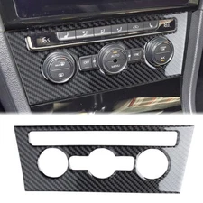 Real Carbon Fiber Climate AC Control Panel Trim Fits 15-21 Golf MK7 GTI R #B