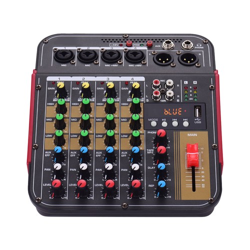 Professional 4 Channel USB Studio Audio Mixer Board BT Sound Mixing Console T9G3 - Picture 10 of 11