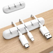 Cable Holder Clips Silicone USB Wire Organizer Self Adhesive Desk Cable
