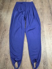 Trend Basic 1980s Blue/Purple Stretchy Stirrup Pants Vintage Women's Medium