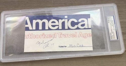 MUHAMMAD ALI Signed Cut Autographed PSA Slabbed Boxing Auto Dated 1979